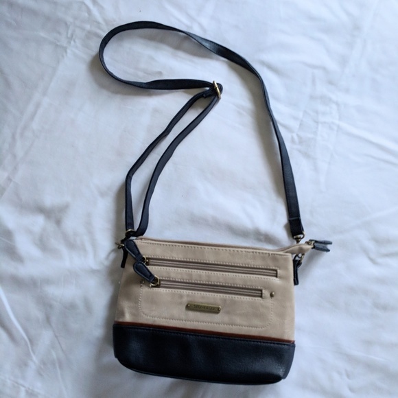 Stone & Co. Handbags - Neutral Faux Leather Multi Zipper Purse